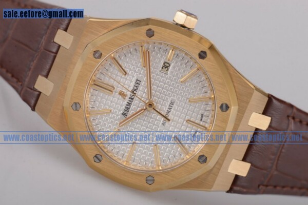 Perfect Replica Audemars Piguet Royal Oak 41 Watch Yellow Gold 15400or.oo.d002cr.02wht - Click Image to Close